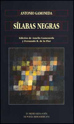 Portada de "Sílabas negras", de Gamoneda.