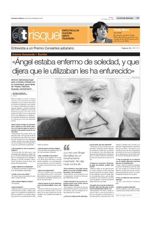 Página de la entrevista.