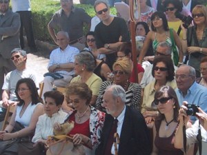 Úrsula Rodríguez y Antonio Pereira en la Fiesta de la Poesía de Villafranca del Bierzo.