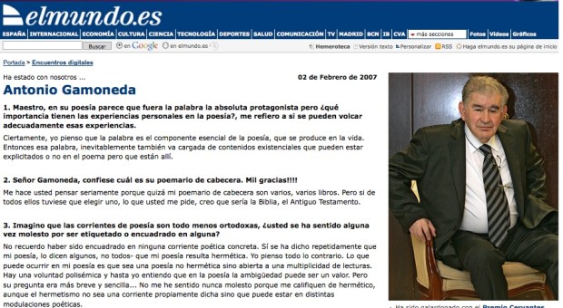 Encuentro con los lectores en El Mundo.